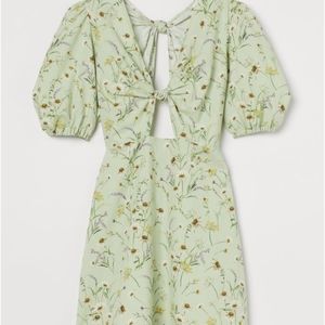 H&M linen knot dress